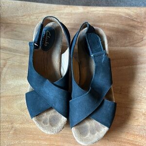 Clarks Elegant Black Sandals